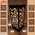 3D Wooden Table Lamp with Leaf Design, Warm LED, 240g Portable