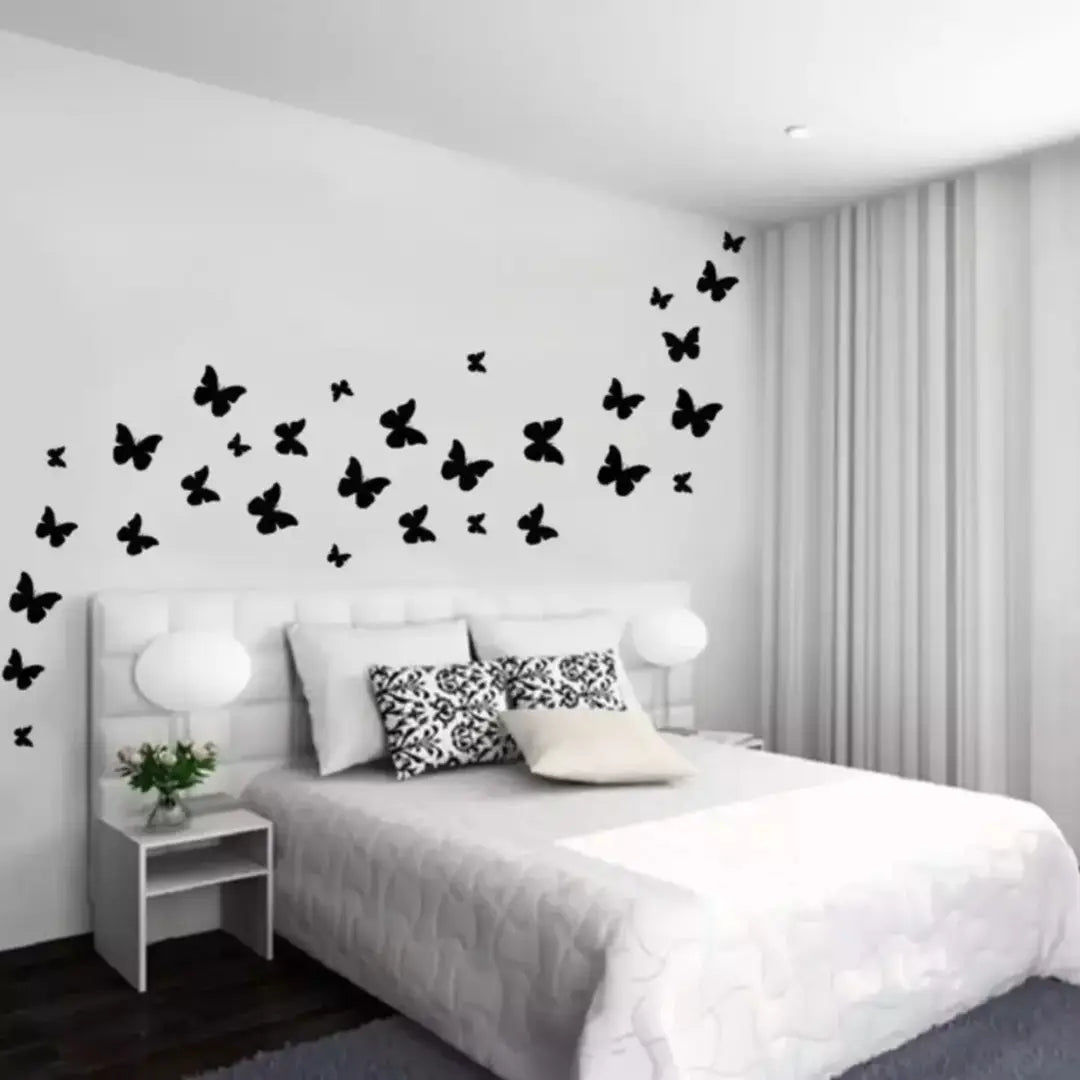 30 Pcs Wooden Butterfly Wall Decor