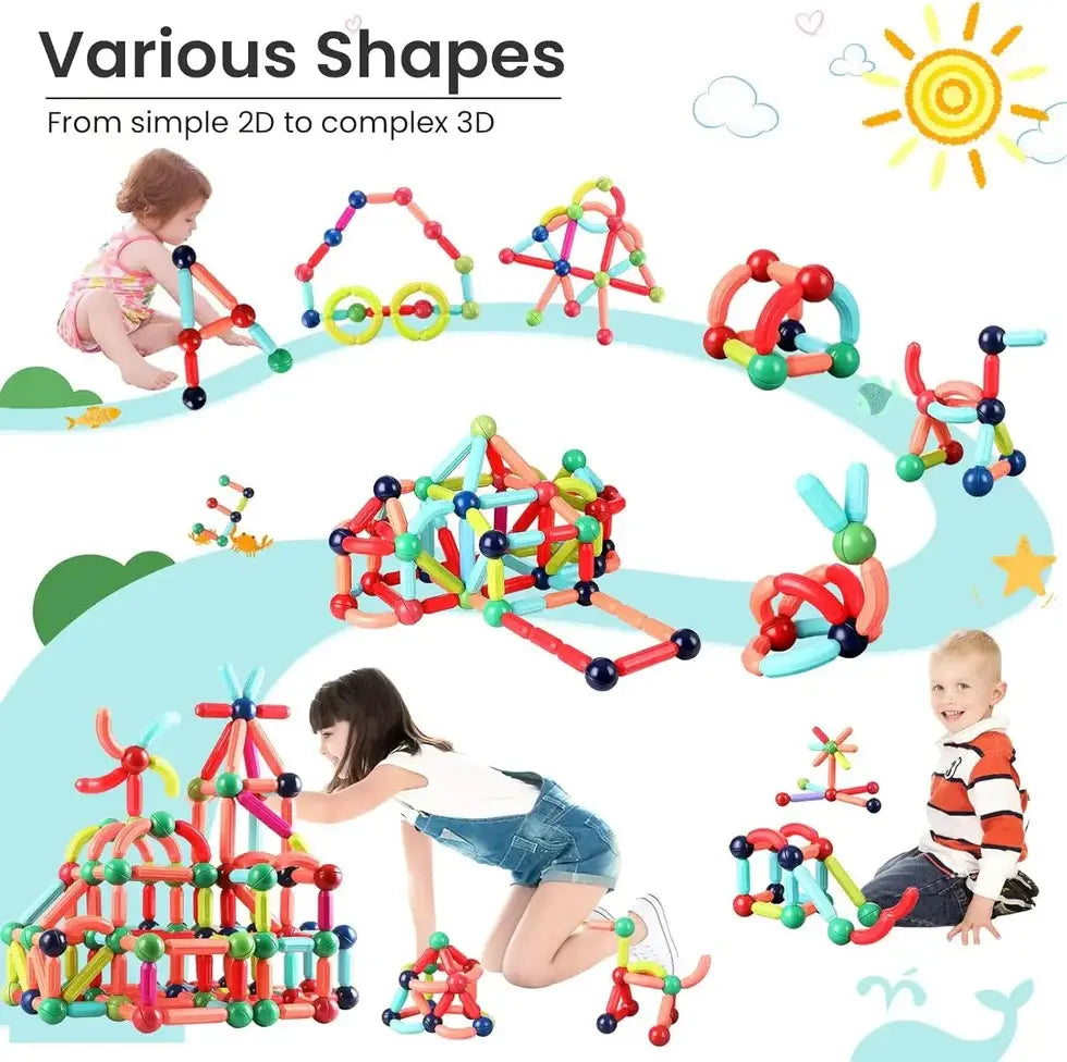 Magnetic Building Blocks Set For Kids